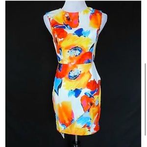 Clove Nordstrom Floral Tulip Sheath Dress Size 2